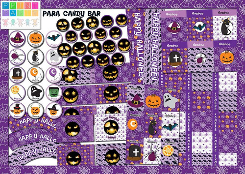 Halloween 2 Kit Imprimible Personalizado Incluye Candy Bar