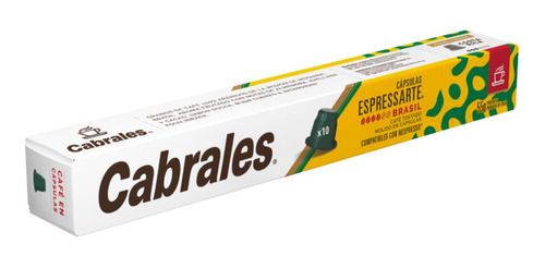 Capsulas De Café Cabrales Espressarte Brasil 55 Gr. X10