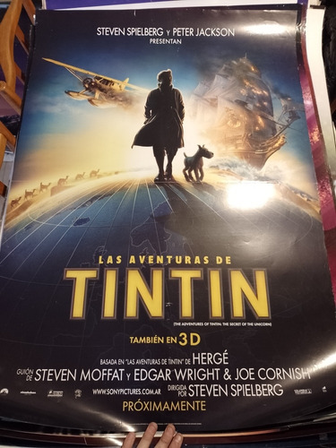 Las Aventuras De Tin Tin Steven Spielberg Póster La Plata