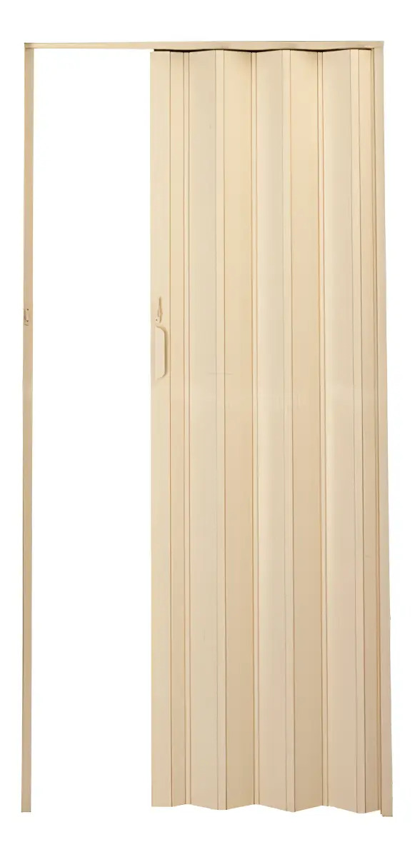 Porta Sanfonada de PVC Plasflex Bege 2.1 m x 72 cm