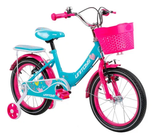 Bicicleta Passeio Aro 16 Unitoys Love Tiffany Meninas Com Cesta