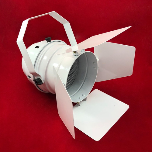 Canhão Refletor Branco Par 56 Spot Grande Com Barndoor - E27