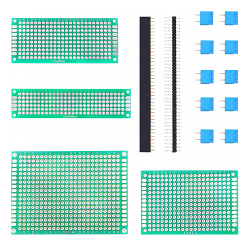 Kit De Prototipos De Placa Pcb De Doble Cara, 20 Piezas, 4 T