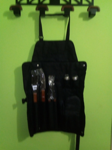 Set Asador Delantal 6 Accesorios Cintura Regulable 