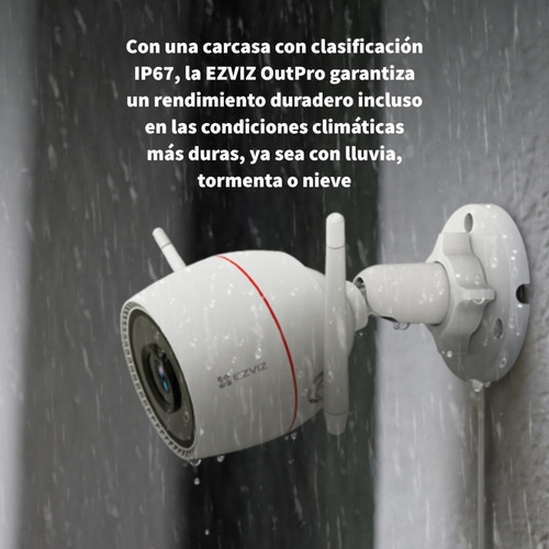 Imagen 2 de 2 de Cámara Wifi Ip Exterior 3mp Audio Visión Noct Ezviz C3tn3mp
