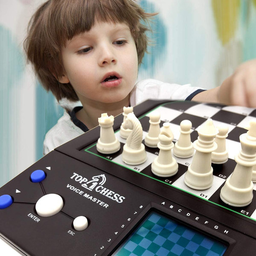 Conjunto De Xadrez Eletrônico Top 1 Chess Voice Master Para