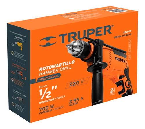 Taladro Percutor Profesional 1/2 De 700w 220v Truper A8-2