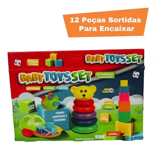 Cubo Didático Jogo De Encaixe As Peças Crianças Bebe 1 Anos Infantil  Educativo Brinquedo