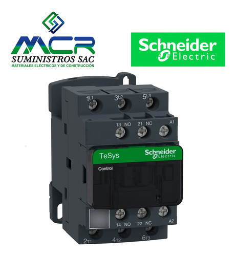 Contactor Industrial Trifasico 38a 1na +1nc 220vac Schneider