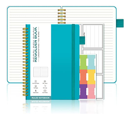 Cuadernos Para Zurdos Regolden-book Cuaderno A5 Con Rayas En