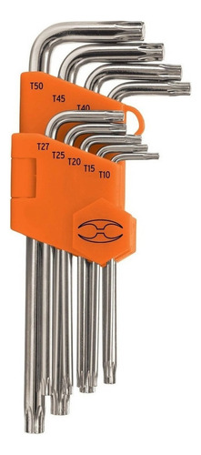 Juego De 9 Llaves Allen Tipo Torx, Largas Truper 13647