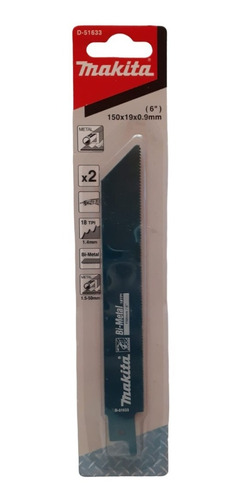 Sierra Sable Makita 150mm 18d Bit X2 Metal 1.5-4mm D-51633