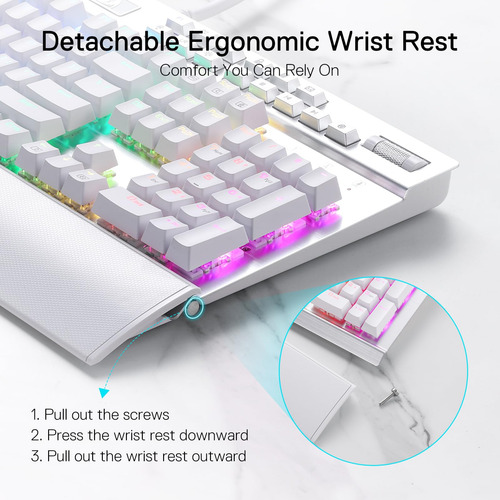 Teclado Para Jogos Redragon K550 Rgb 104 Teclas + 12 Macro G
