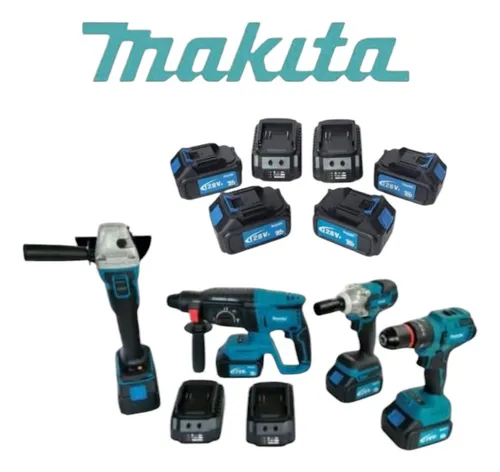 Kit Taladro, Pulidora, Rotomartillo Y Llave De Impacto 68vol