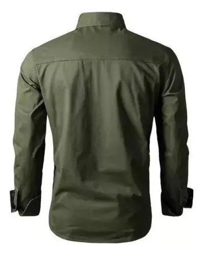 Camisa De Trabajo Holgada De Manga Larga Para Hombre De Tall