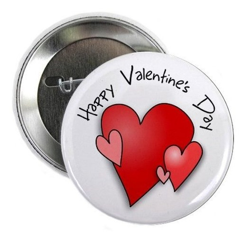 Happy Valentine 's Day Heart 2,25 Pinback Botón Insignia