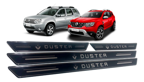 Soleira Adesivo Porta Renault Duster 2012 Até 2020 - Preta