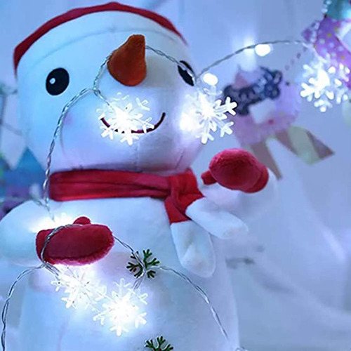 Guirnalda Navideña Led Con Forma De Copo De Nieve En Forma D