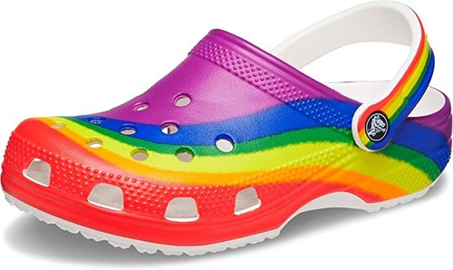 Sandalias Crocs Classic Arcoíris Moderno Multicolor Alegria 