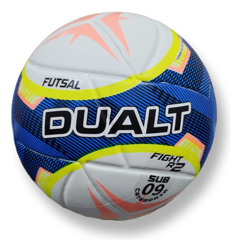 Bola Futsal Dualt Fight R2 - Sub 09 Cor Azul/amarelo