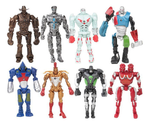 8x Real Steel Zeus Atom Midas Noisy Boys Acción Figura Model