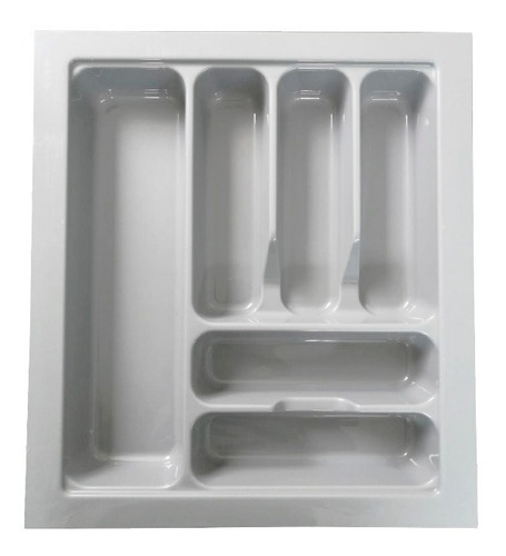 Cubertero De Plástico Gris Con 6 Separaciones Mod. 11