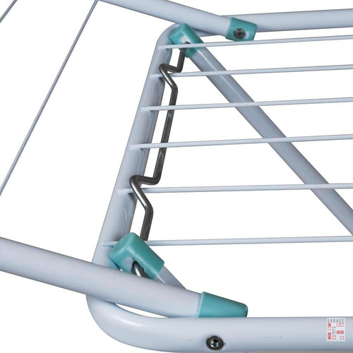 Imagen 4 de 10 de Tendedero De Pie Plegable Acero 8 Mts Ropa Mor - Garageimpo