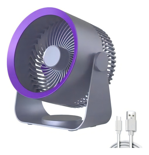 Ventilador De Mesa Cyclin M55 super silencioso sem fio portátil 3 nivel cor da estrutura cinza cor das pás cor da imagem diâmetro 205 frequência 50hz 110v/220v