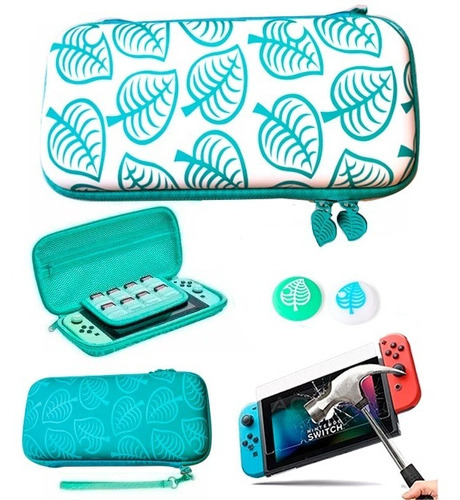 Estuche Animal Crossing Nintendo Switch Clas + Mica +bomper