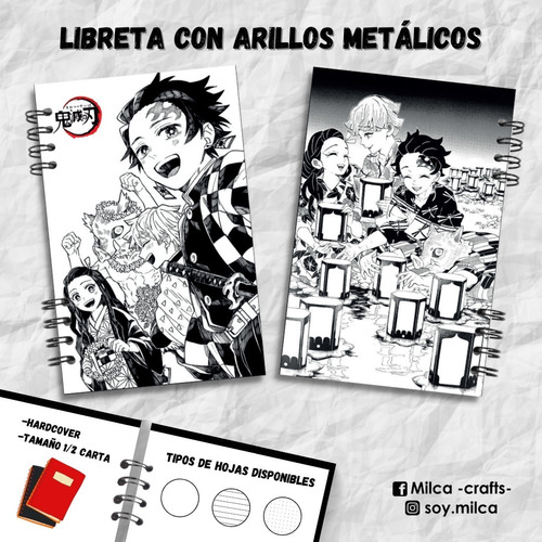 Libreta Kimetsu No Yaiba (demon Slayer) - Manga