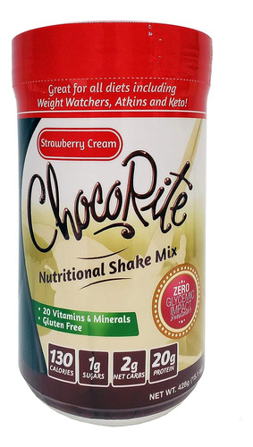 Chocorite Batido De Proteína De Crema De Fresa, 15.1 Oz