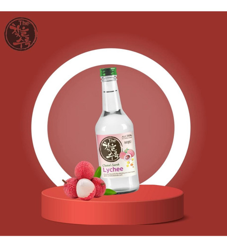 Soju Sabor Lychee Bebida De Corea 20 Botellas De 375 Ml.