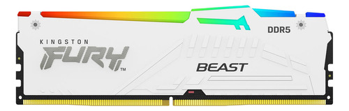 Memoria Ram Kingston Fury Beast White Rgb Ddr5 16gb 6000mt/s