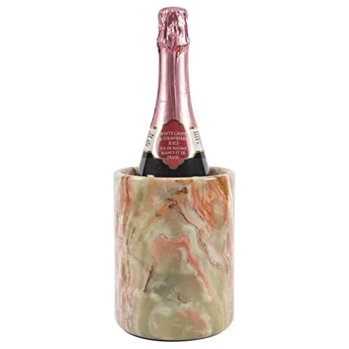 Wine Chiller Green Onyx Tabletop Handmade Marble Wine C...