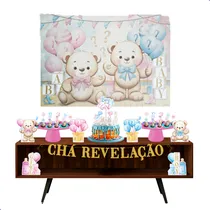 Comprar Kit Festa Chá Revelação Azul Rosa 39 Pçs Decoração De Festa