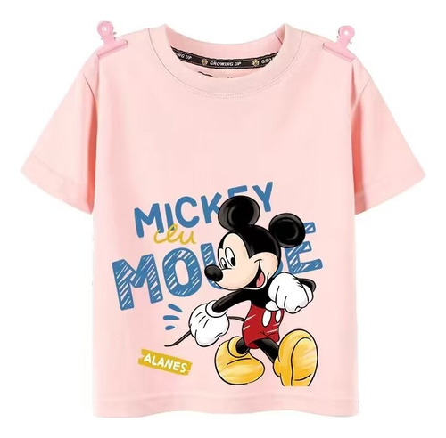 Camisetas Con Estampado Creativo De Manga Corta Mickey Mouse