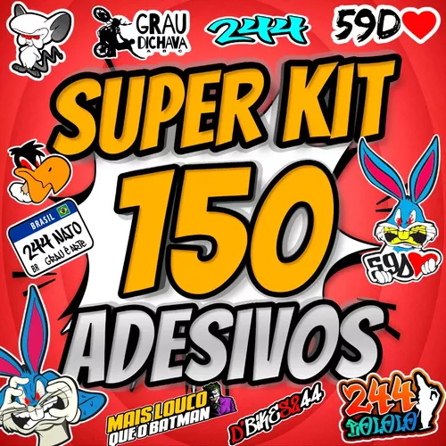 Kit Com 5 Adesivos Para Moto Yamaha, 244 No Grau, Maozinha