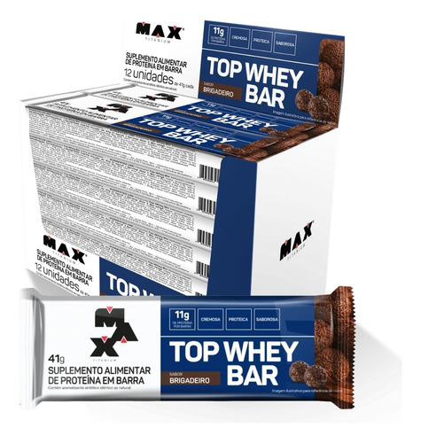 Barrinha Top Whey Bar Performance Cx 12 Uni - Max Titanium