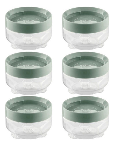 Kit 6 Porta Mantimentos Uz Empilhável 300ml Organizador