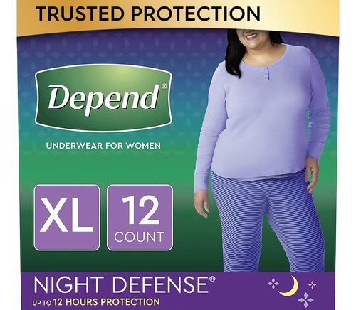 Depend Night Defense - Ropa Interior Para Incontinencia Para