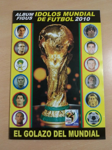 Álbum Figuritas Ídolos Mundial 2010 Fútbol Maradona Messi