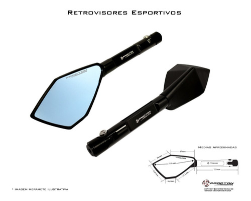  Retrovisor Procton Racing Yamaha Mt 09 Mt-09