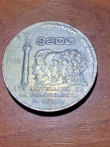 Moneda $200 Pesos Conm.175 Aniversario, Error De Acuñación