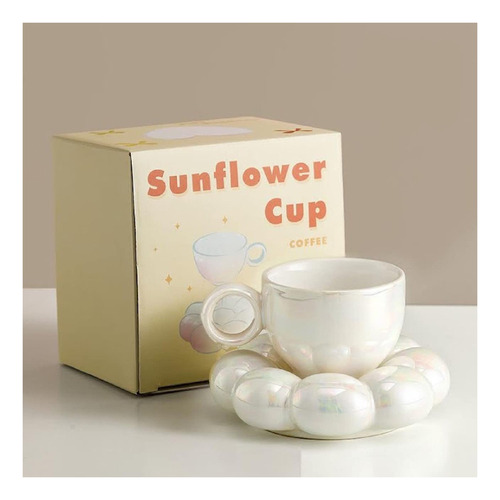 Xixiset De Taza Y Platillo Para Café Con Forma De Flor, Boni
