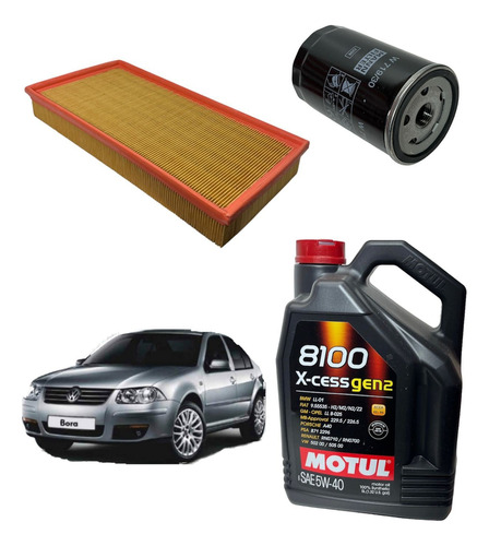 Kit 2 Filtros Vw Bora 2.0 O 1.8t + Motul 8100