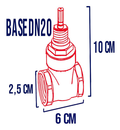 Registro Pressão Fabrimar Base 3/4 Dn20 B-1416-3/4 Acabamento Cromado Cor Dourado
