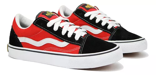 TÊNIS MAD RATS OLD SCHOOL PRETO/VERMELHO