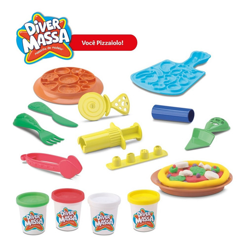 Imagem 2 de 2 de Massinha Diver Massa Pizzaiolo Pizza - Divertoys
