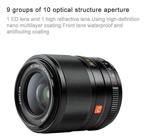 Lente Af Viltrox F1.4 Xf Stm Aps-c De 33 Mm Para Fuji Fujifi
