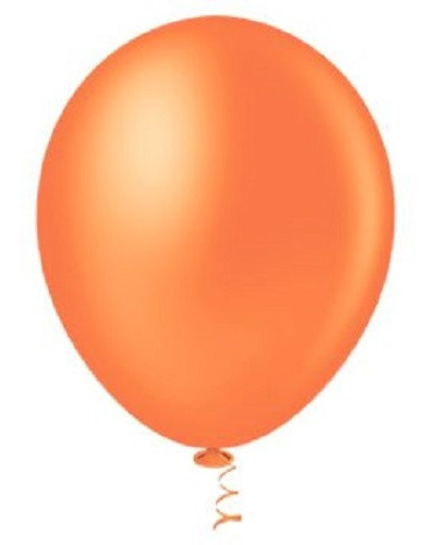 Bexiga Balões Liso Redondo Nº 9 Laranja - 50 Unid
